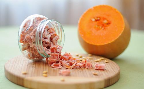 Candied pumpkin on the board