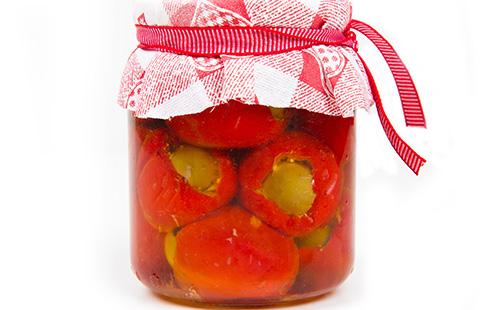 Stuffed peppers in a jar