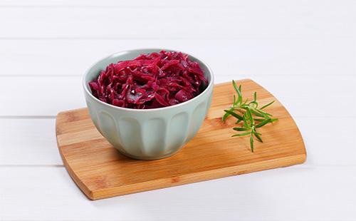 Korean style cabbage with beetroot