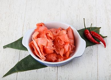 Pink slices in a bowl