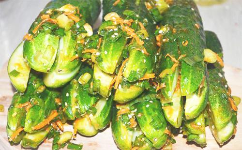 Korean Stuffed Cucumbers