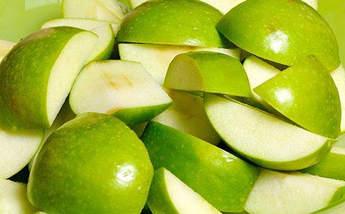 Kriške zelene jabuke