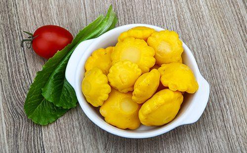 Bowl of squash and tomato