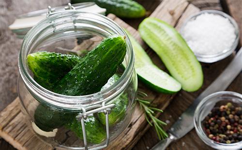 Sliced ​​Cucumbers in a Jar