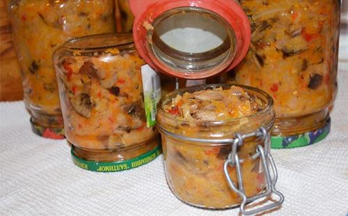 Mushroom hodgepodge in a jar