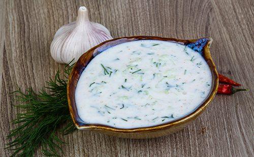 Sour cream and herbs sauce