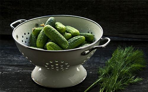 Cucumbers in a Colander