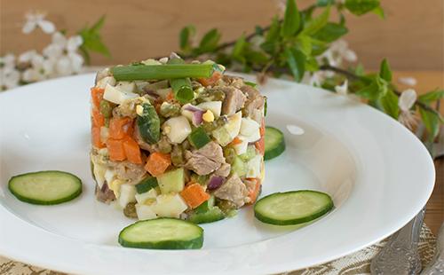 Olivier salad without mayonnaise