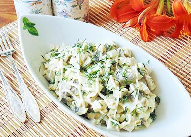 Venice Salad: recipes with sausage, chicken, canned pink salmon