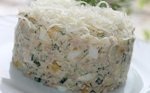 Ensalada de hígado de bacalao