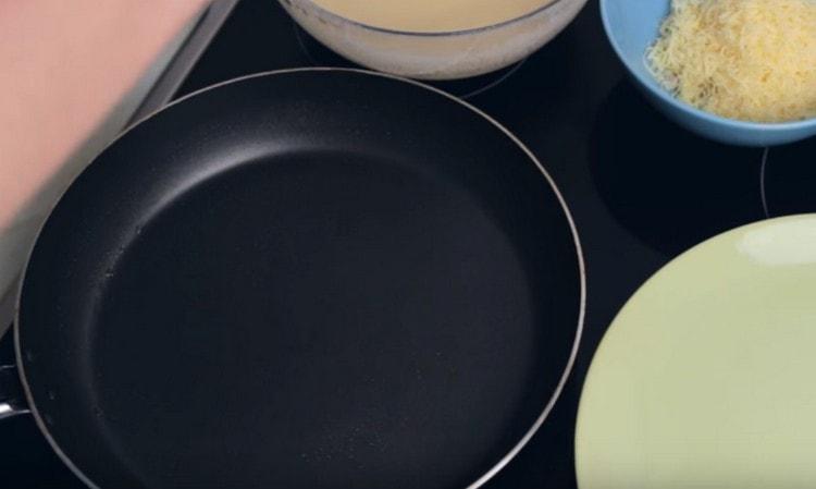 You need to cook pancakes in a well-heated pan.