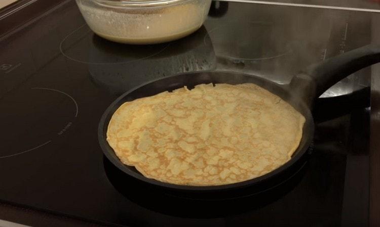 La cuisson des crêpes ne prend pas beaucoup de temps.