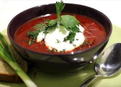 Sabrosa receta clásica de borscht