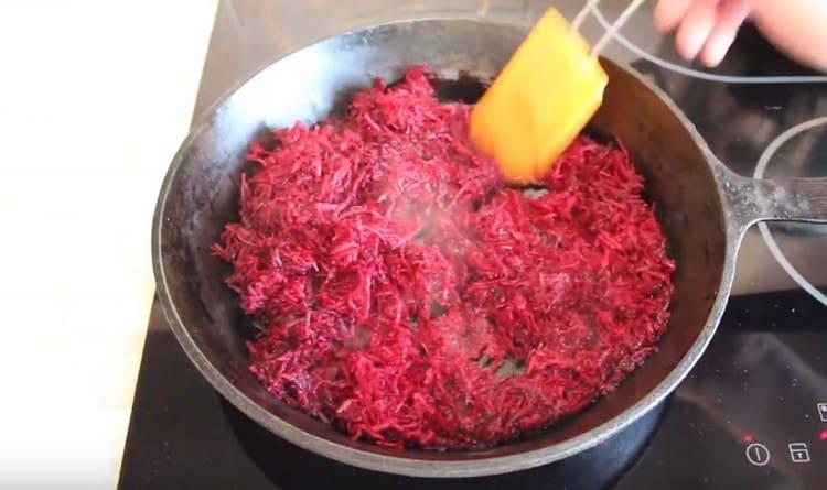 Fry beets in a separate pan.