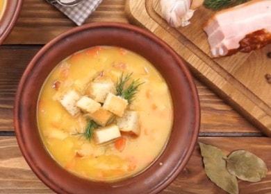 Deliciosa sopa de guisantes ahumados: receta con fotos y videos.