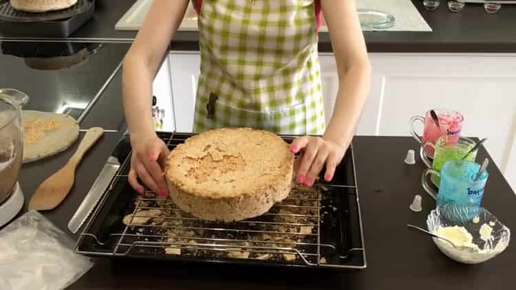 To make Kiev cake at home: prepare a cake
