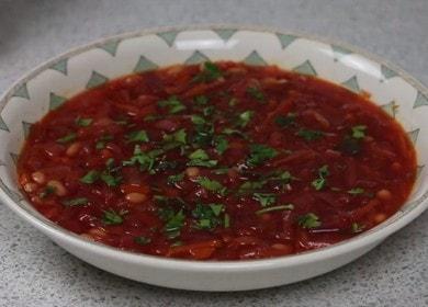Pripremamo srdačni mršavi borscht prema receptu korak po korak sa fotografijama i videozapisima.