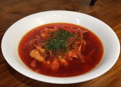 The most delicious recipe for borsch with chicken: cook with step by step photos.