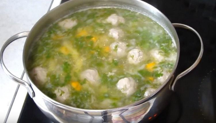 You can also add chopped fresh herbs to the soup.