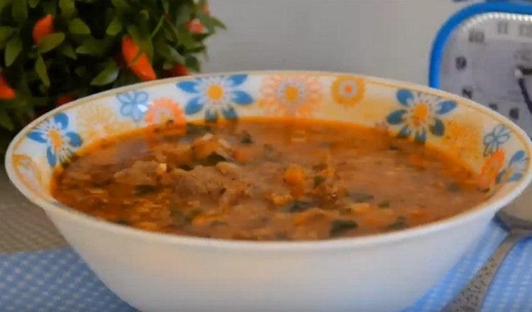 Try this recipe for a hearty lamb kharcho soup.