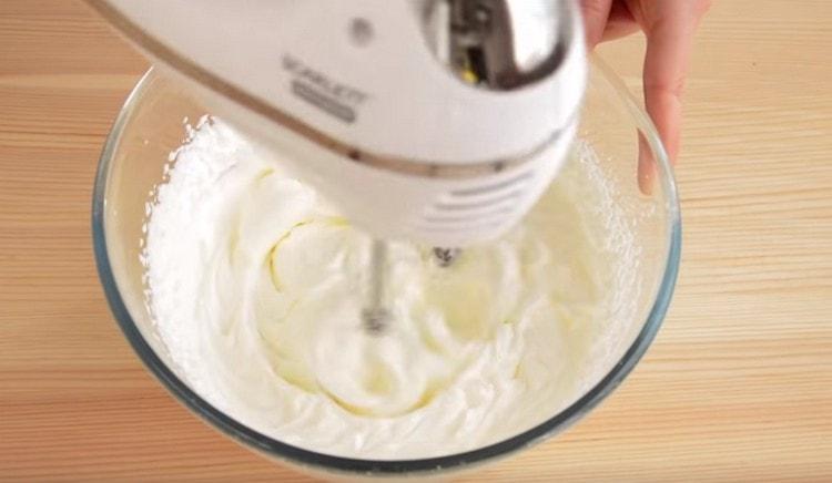 Beat cold cream separately.