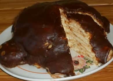 Classic Turtle Cake step by step recipe with photo