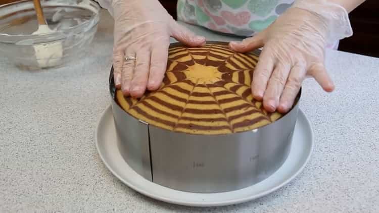 To prepare a zebra cake, prepare everything you need