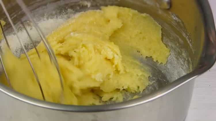 To prepare a napoleon cake in a pan, prepare the ingredients for the cream