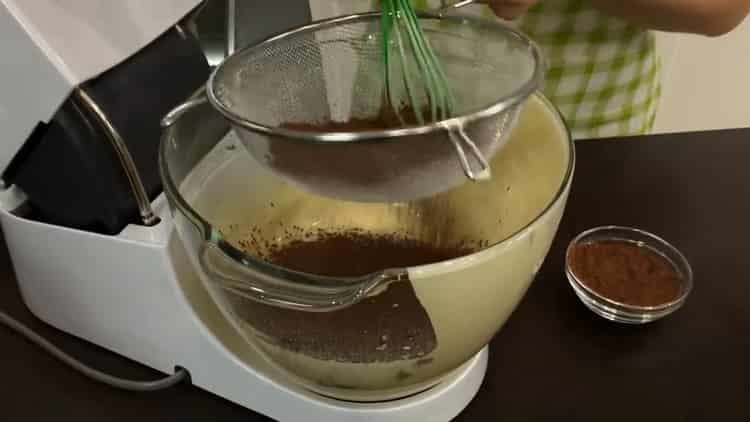 Para hacer pastel de tortuga con crema agria, prepare el cacao