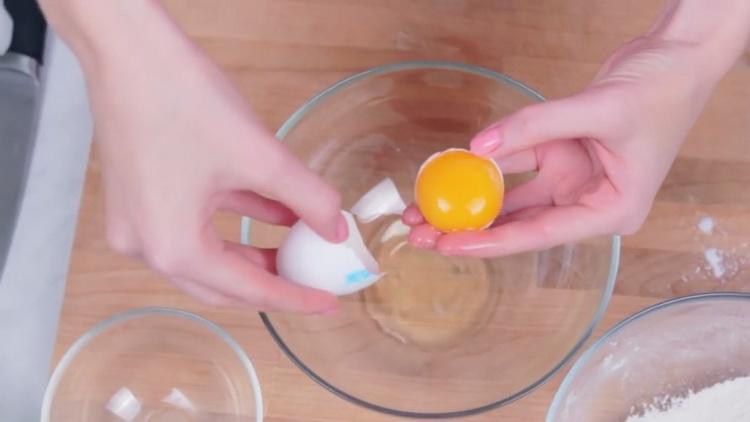 To make fortune cookies, separate the protein from the yolk