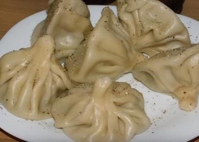 We are preparing real Georgian dumplings according to the recipe with a photo.