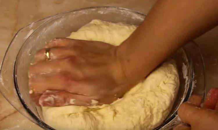 Knead smooth dough.