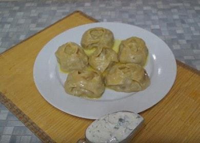 Cuisson de manti juteux à la citrouille: recette ouzbek avec des photos étape par étape.