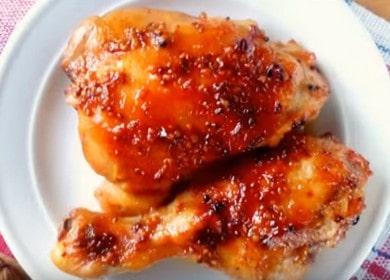 Oven baked delicious chicken legs with crispy crust