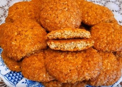 Cocinar deliciosas galletas de avena en kéfir: una receta con fotos paso a paso.