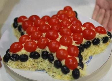 Salade d'étoiles au foie de morue - recette pour une table de fête