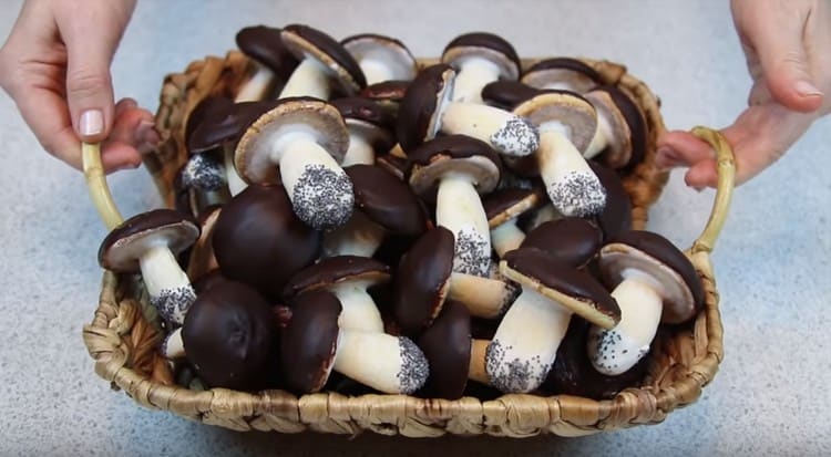 Les biscuits aux champignons sont très beaux.