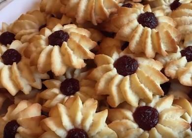 Μαγειρική delicate curabier cookies: μια συνταγή στο σπίτι με βήμα προς βήμα φωτογραφίες.