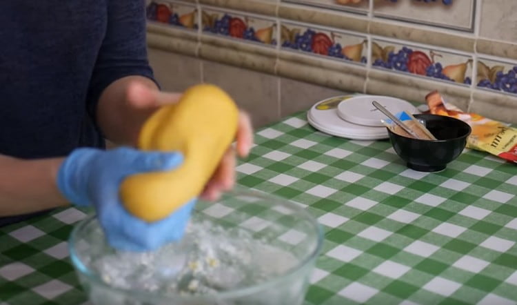 Ready dough should be soft, not stick to your hands.