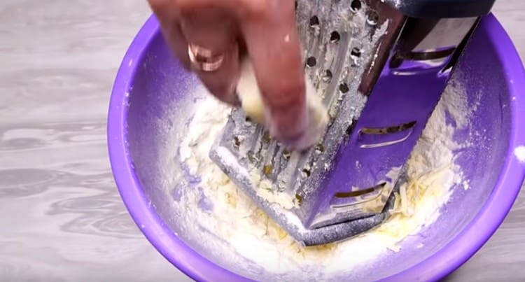 Rub the butter into the flour.