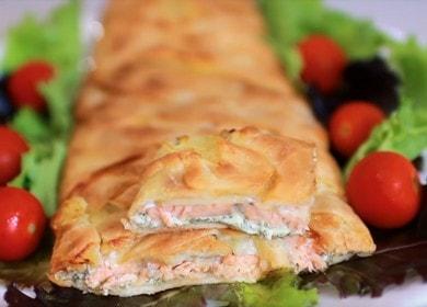 Pastel increíblemente delicioso con pescado: una receta con fotos paso a paso.