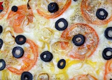 Pizza originale sans fromage: nous cuisinons selon une recette pas à pas avec photo.