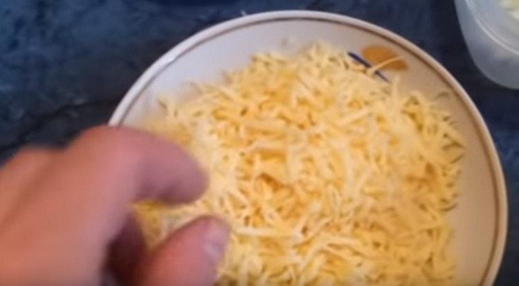 Three graters of cheese.