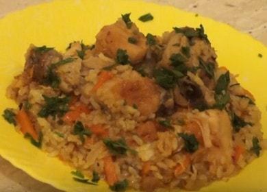 Pilaf in the oven with chicken - a budget and easy recipe