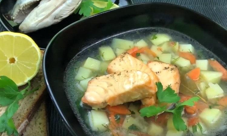 Esta receta de sopa de pescado de salmón le permitirá echar un vistazo fresco a dicho plato.