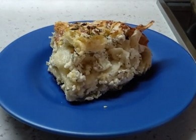 Tarte feuilletée avec du fromage cottage - délicieux, faible en calories et rapide à préparer