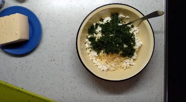 Finely chop the greens and also add it to the filling.