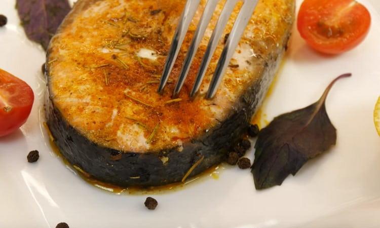 Fisken er meget aromatisk og saftig.