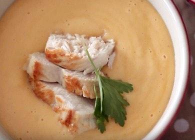 Soupe de fromage au poulet: une recette avec des photos et des vidéos.