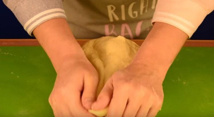 The dough should not stick to your hands.